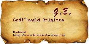 Grünvald Brigitta névjegykártya